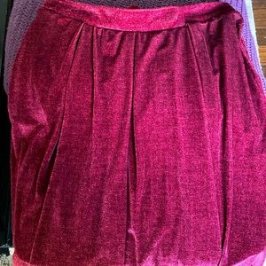 Maroon velvet Lularoe Madison skirt size XL.